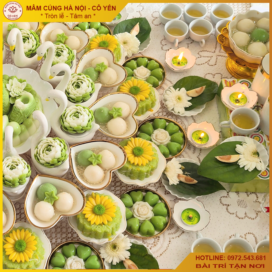 Mâm cúng đầy tháng Bé Gái